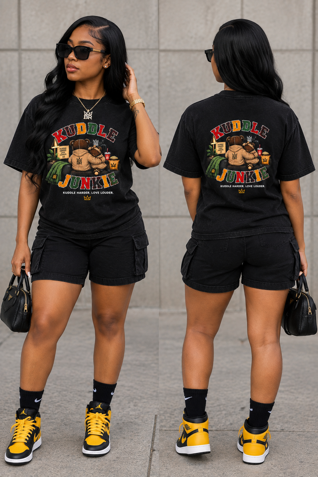 Kuddle Junkie Heritage — Kuddle Harder, Love Louder Tee
