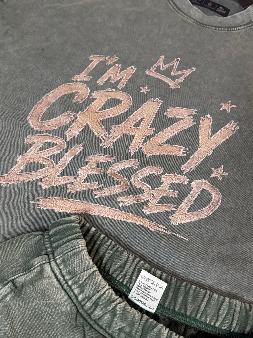 I’m Crazy Blessed “Too Blessed to Be Stressed” Short Set