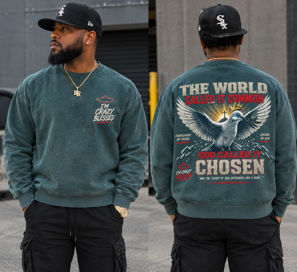 God Called It Chosen Crewneck – I’m Crazy Blessed