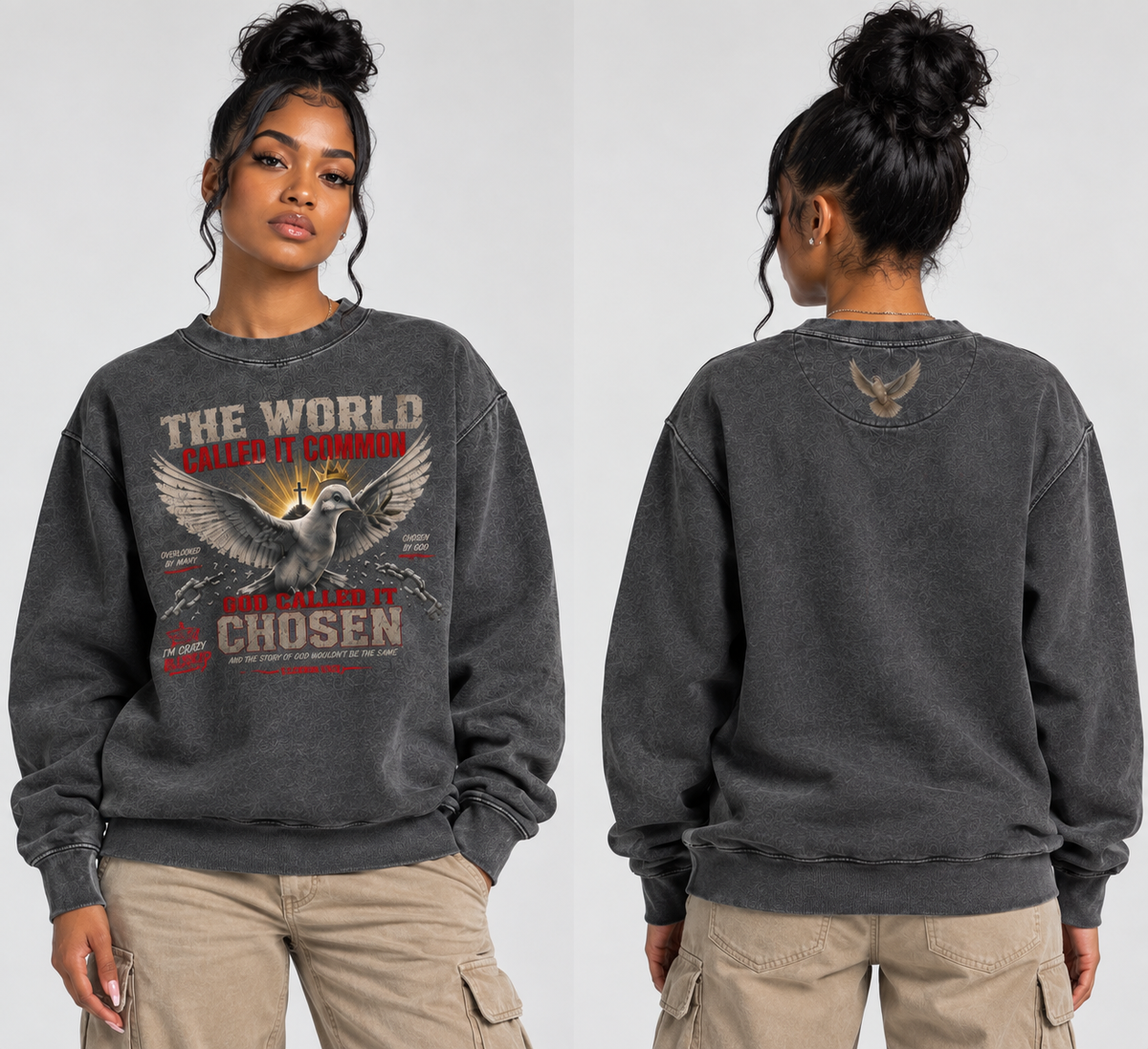 God Called It Chosen Crewneck – I’m Crazy Blessed