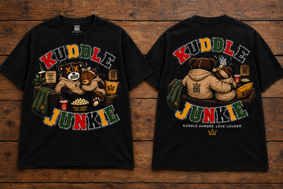 Kuddle Junkie Heritage — Kuddle Harder, Love Louder Tee
